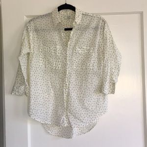 Madewell Off White Star Print Shirt Sz. XXS
